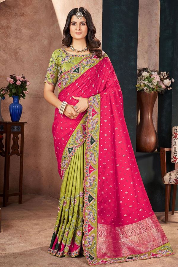 Picture of Irresistible Silk Designer Saree for Wedding and Reception