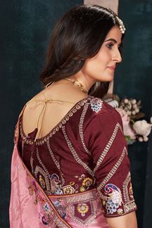 Picture of Delightful Silk Designer Saree for Wedding and Reception