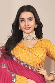 Picture of Beautiful Silk Designer Saree for Wedding and Reception
