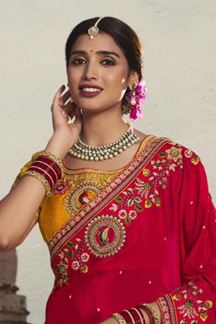 Picture of Enticing Silk Designer Saree for Wedding, Reception, and Festivals