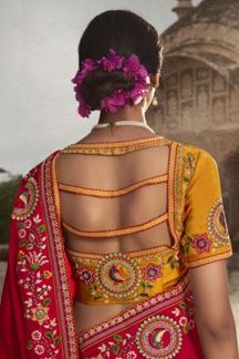 Picture of Enticing Silk Designer Saree for Wedding, Reception, and Festivals