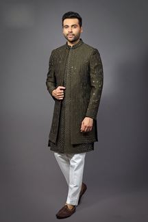 Picture of  Magnificent Brown Designer Jodhpuri Suit for Party, Engagement, Wedding, and Reception