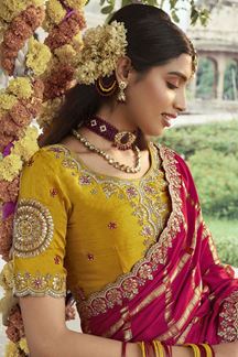 Picture of Royal Silk Designer Saree for Wedding and Reception