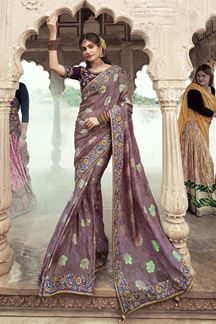 Picture of Ethnic Silk Designer Saree for Engagement and Reception