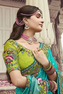 Picture of Captivating Silk Designer Saree for Wedding, Sangeet, and Reception
