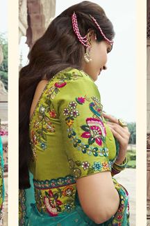 Picture of Captivating Silk Designer Saree for Wedding, Sangeet, and Reception