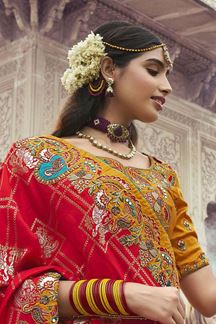 Picture of Outstanding Silk Designer Saree for Wedding and Reception