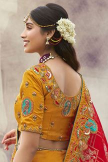 Picture of Outstanding Silk Designer Saree for Wedding and Reception