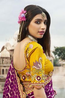 Picture of Bollywood Silk Designer Saree for Wedding and Reception