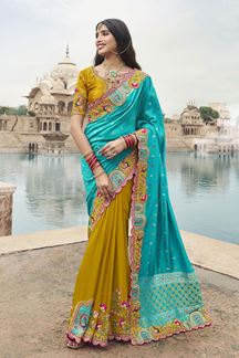 Picture of Mesmerizing Silk Designer Saree for Wedding and Reception