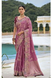 Picture of  Ethnic Dola Silk Designer Saree for Engagement, Reception, and Party
