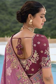 Picture of  Ethnic Dola Silk Designer Saree for Engagement, Reception, and Party