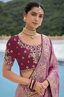 Picture of  Ethnic Dola Silk Designer Saree for Engagement, Reception, and Party