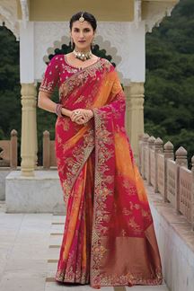 Picture of  Aesthetic Dola Silk Designer Saree for Wedding, Reception, and Party