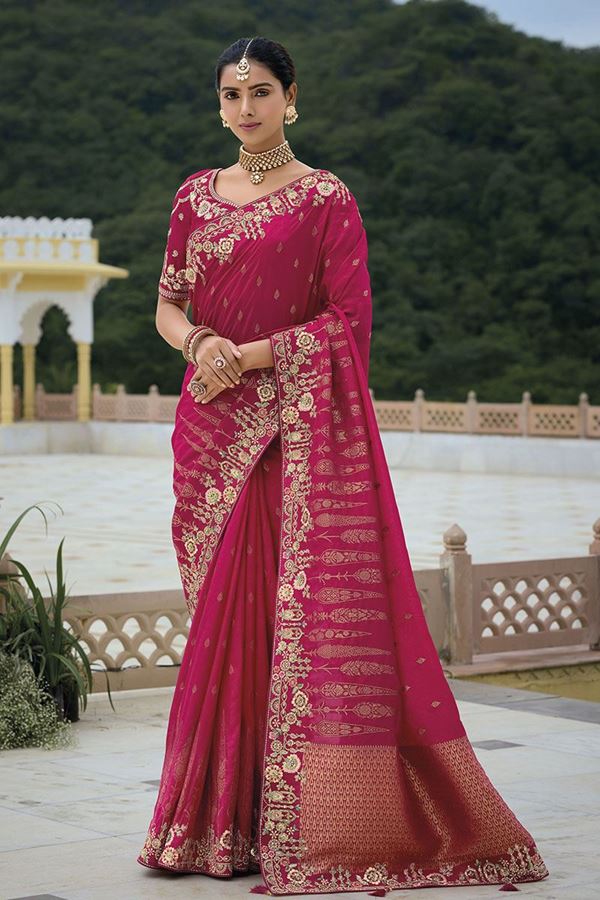 Picture of  Enticing Dola Silk Designer Saree for Wedding, Reception, and Party