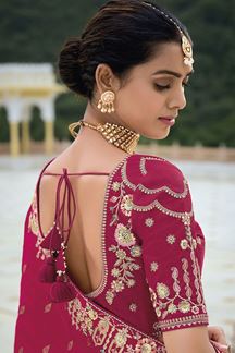 Picture of  Enticing Dola Silk Designer Saree for Wedding, Reception, and Party