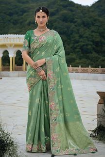 Picture of  Irresistible Dola Silk Designer Saree for Engagement, Reception, and Party