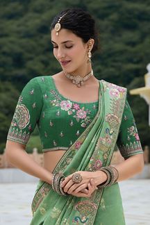 Picture of  Irresistible Dola Silk Designer Saree for Engagement, Reception, and Party