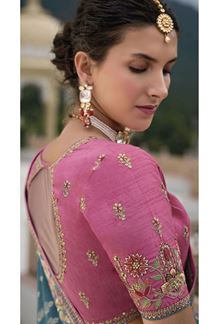 Picture of  Delightful Dola Silk Designer Saree for Wedding, Engagement, Reception, and Party