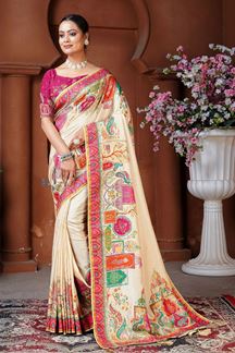 Picture of  Impressive Silk Designer Saree for Wedding and Reception