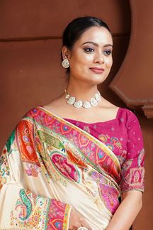 Picture of  Impressive Silk Designer Saree for Wedding and Reception