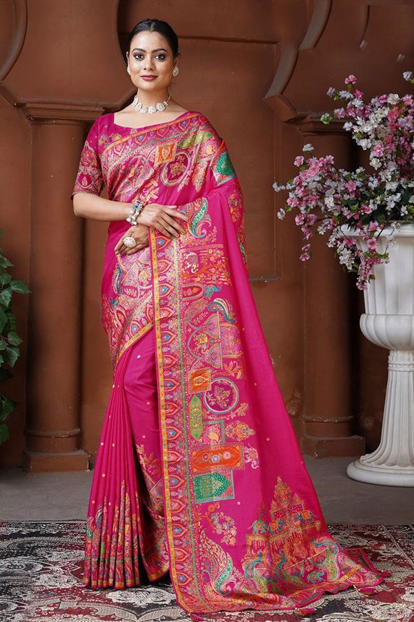 Picture of  Astounding Silk Designer Saree for Wedding and Reception