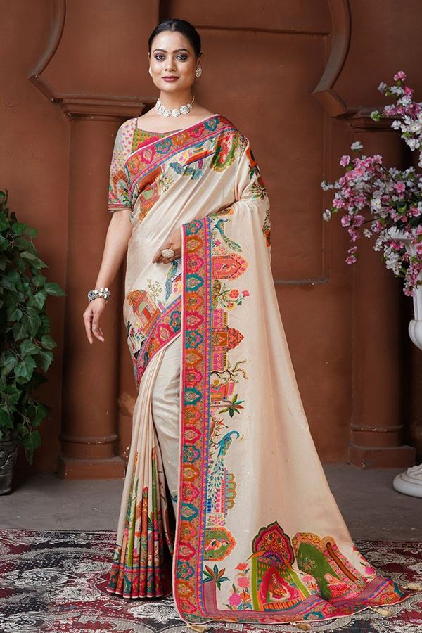 Picture of  Trendy Silk Designer Saree for Wedding and Reception