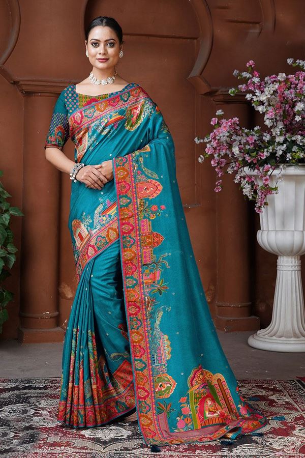 Picture of  Exuberant Silk Designer Saree for Wedding and Reception