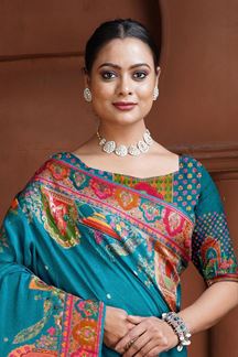 Picture of  Exuberant Silk Designer Saree for Wedding and Reception