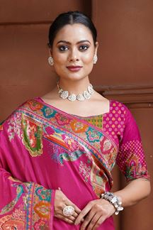 Picture of  Charming Silk Designer Saree for Wedding and Reception