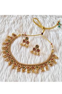 Picture of  Gorgeous Golden Designer Necklace Set for Wedding, Reception, and Festivals