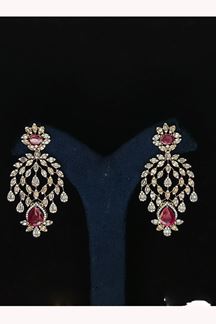 Picture of Trendy Gold Tone Designer Earring Set for Wedding, Reception, Party, Sangeet, and Festivals