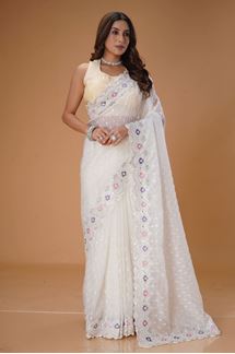 Picture of Ethnic Organza Designer Saree for Party