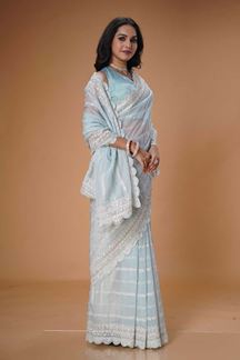 Picture of Outstanding Organza Designer Saree for Party, Engagement, and Reception