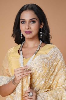 Picture of Bollywood Organza Designer Saree for Party and Haldi