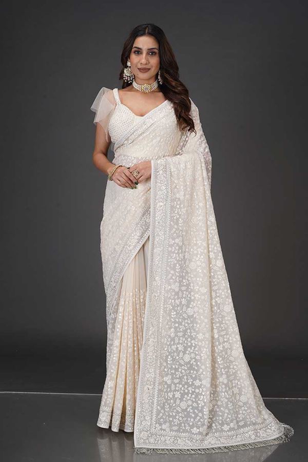 Picture of Smashing Georgette Designer Saree for Party