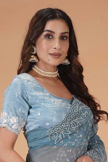 Picture of Outstanding Georgette Designer Saree for Engagement, Reception, Sangeet, and Party