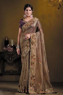 Picture of Irresistible Pure Georgette with Zari Organza Silk Designer Saree for Wedding, Engagement, and Reception