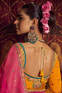 Picture of Aesthetic Pure Viscose Dola Silk Designer Saree for Wedding, Festivals, Sangeet, and Reception