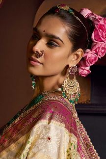 Picture of Enticing Pure Viscose Dola Silk Designer Saree for Wedding, Sangeet, and Reception