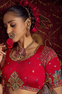 Picture of Lovely Pure Viscose Dola Silk Designer Saree for Reception, Wedding, Engagement, and Festivals