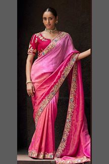 Picture of Dazzling Viscose Tissue Designer Saree for Party, Festivals, Engagement, and Reception