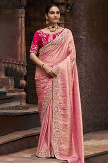 Picture of Fashionable Viscose Tissue Designer Saree for Party, Festivals, Engagement, and Reception