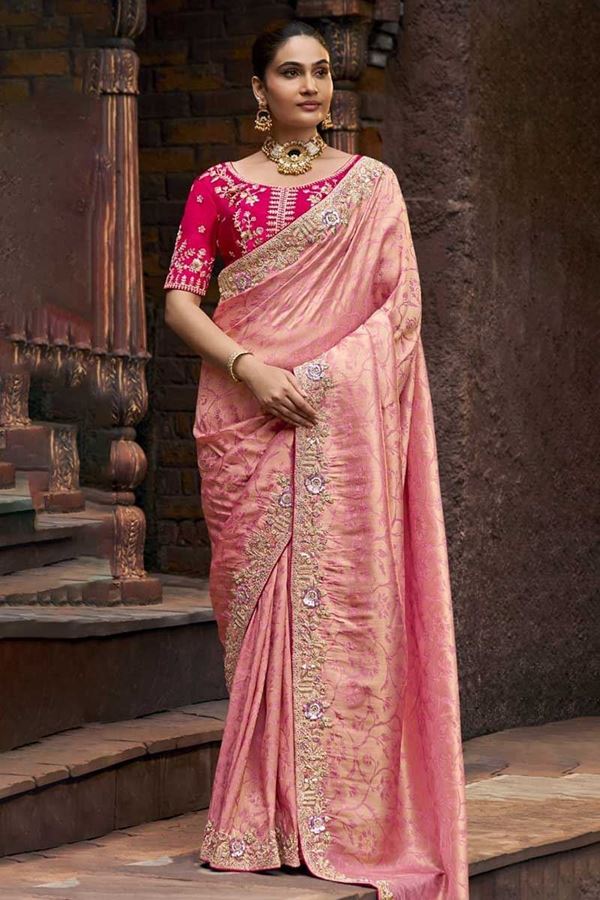 Picture of Fashionable Viscose Tissue Designer Saree for Party, Festivals, Engagement, and Reception