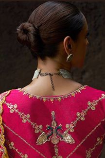 Picture of Surreal Viscose Tissue Designer Saree for Haldi, Party, Festivals, Engagement, and Reception