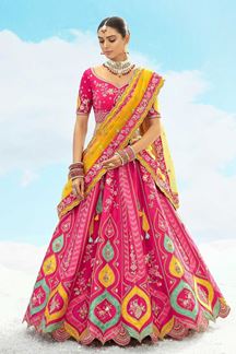 Picture of Amazing Pink Designer Wedding Lehenga Choli for Wedding, Sangeet, Party, and Reception