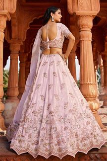 Picture of Breathtaking Baby Pink Designer Wedding Lehenga Choli for Engagement and Reception