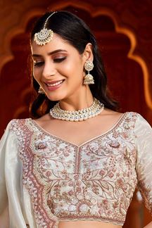Picture of Ethnic Lime Green Designer Wedding Lehenga Choli for Engagement and Reception