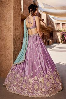 Picture of Trendy Lavender Designer Indo-Western Lehenga Choli for Engagement, Sangeet, and Reception