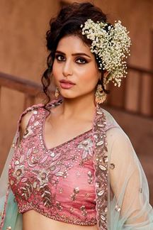 Picture of Lovely Pink Designer Indo-Western Lehenga Choli for Engagement, Sangeet, and Reception
